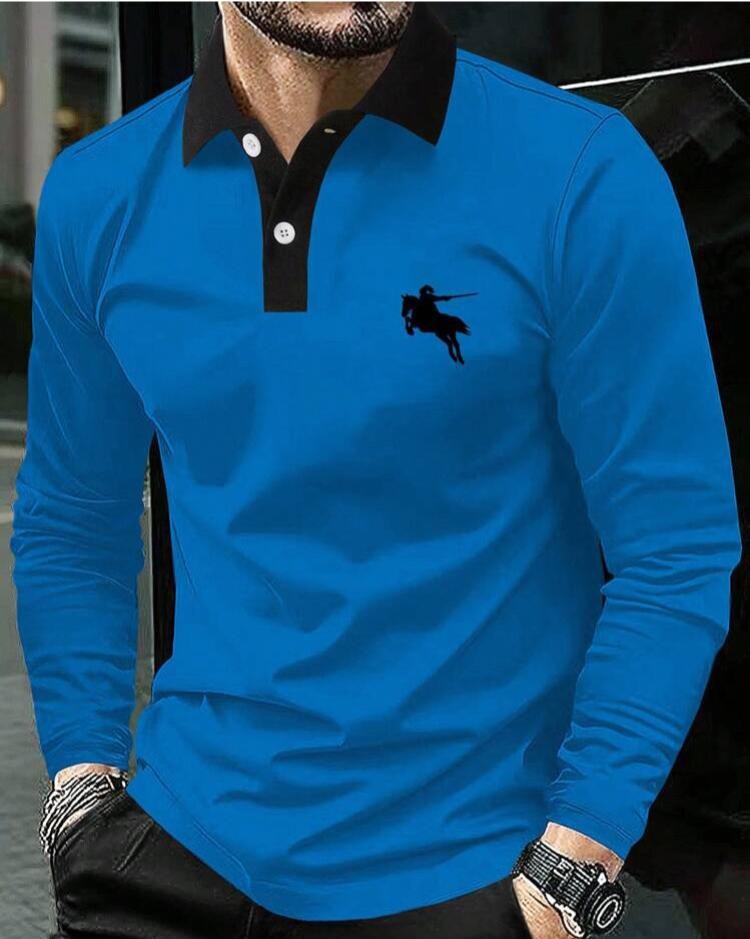 POLO SHIRT A MANCHE LONGUE HOMME ELEGANT DECONTRACTE