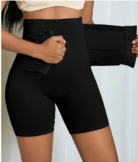 Culotte façonnante à boucle avant, culotte réglable de contrôle du ventre taille haute, sous-vêtements et vêtements moulants pour femmes