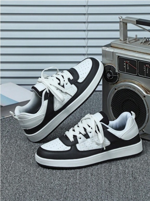 Blanc/noir/multicolore À La Mode Respirant Confortable Décontracté Léger Baskets De Trajet Chaussures De Marche, Adaptées Pour Le Vendredi Noir, Cadeaux De Vacances, Fêtes