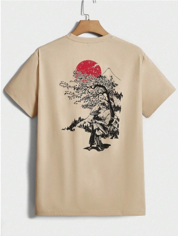 Manfinity Homme T-shirt imprimé Sun & Tree