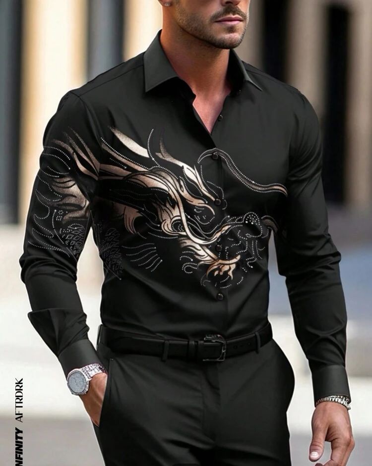 MANFINITY Chemise Homme à Longue Manche Elégant