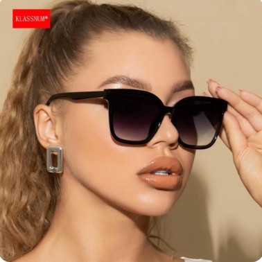 KLASSNUM lunettes de soleil femmes tendance 2024 lunettes de soleil carrées lunettes de soleil vintage lunettes de soleil UV400 pour les sports de plein air conduite