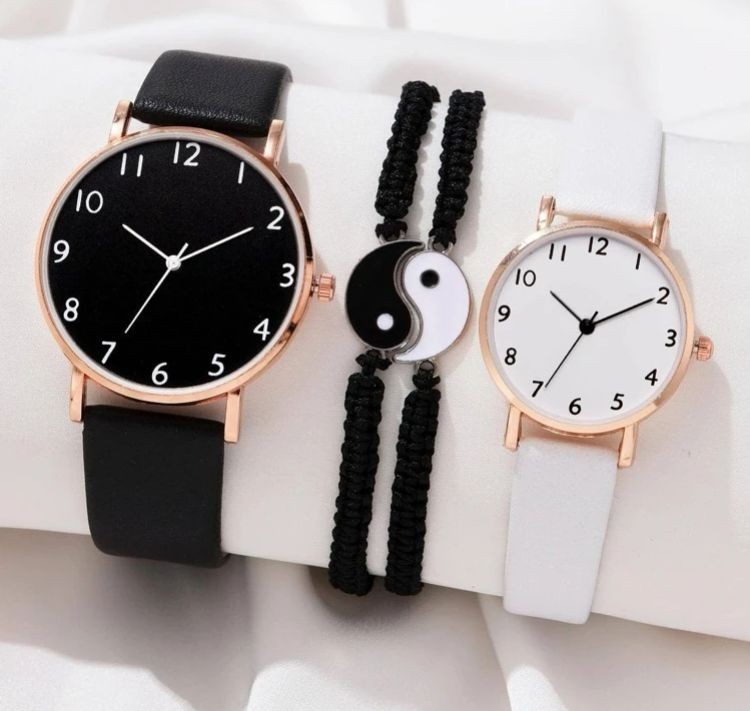 Deux Pièces Couple Black  Ladies Watch Men Women